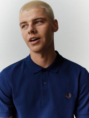 ❣FRED PERRY Spike ฤดูร้อน FP เสื้อโปโลผอมเพรียวบางแขนสั้นสำหรับผู้ชาย Fredperry