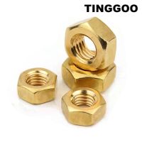 5/10/20/50/100Pcs M1 M1.2 M1.4 M1.6 M2 M2.5 M3 M4 M5 M6 M8 M10 M12 Solid Brass Copper Hex Hexagon Nut DIN934 Nails Screws Fasteners