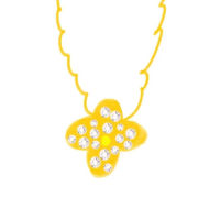 2021 new clover womens diamond necklace, gold color luxury design necklace, suitable for holiday gifts