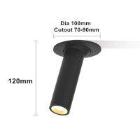 [DBF]Nordic Anti-Glare Recessed Downlight 12W BlackWhite Housing 360 Angle Rotatable 3000K4000K6000K LED Ceiling Spot Light