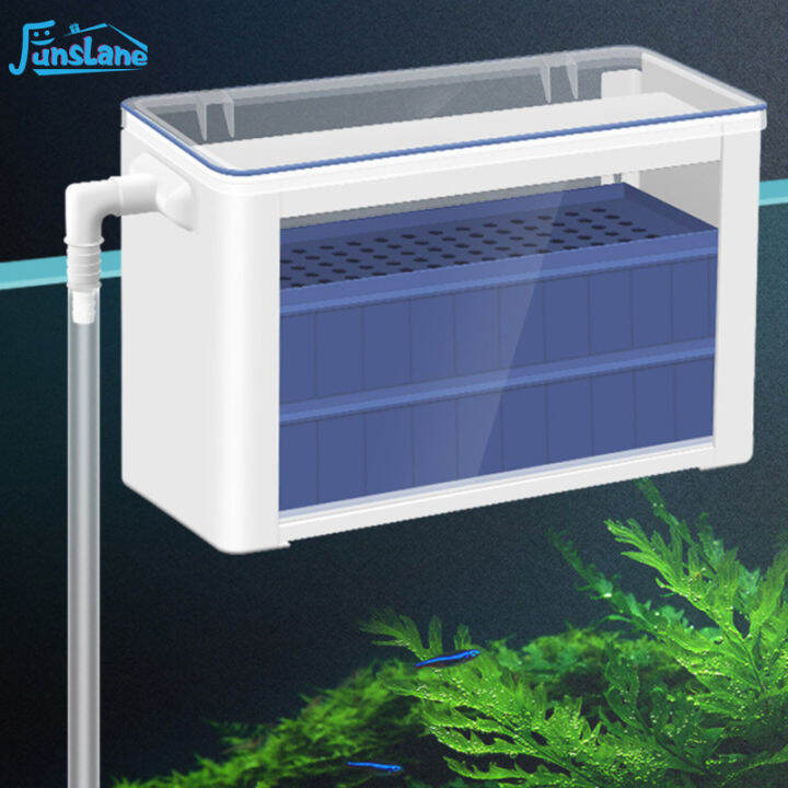 FunsLane 3-in-1 Filter Box Turtle Upper Filter Low Water Level Water ...