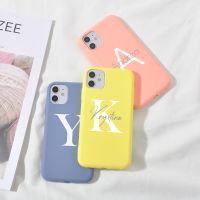 ✖❀✔ Custom Phone Case for iPhone 13 Pro Max 12 8 Plus SE 2020 Silicone Cover Name DIY Letters For iPhone 11 Pro X XS XR 6 7 10 Funda