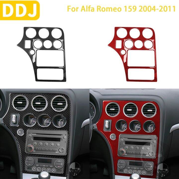 สำหรับ-alfa-romeo-159-2004-2005-2006-2007-2008-2009-2010-2011อุปกรณ์เสริมคาร์บอนไฟเบอร์ภายในรถ-central-แผงควบคุมสติกเกอร์