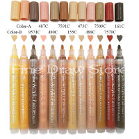 12สีผิวโทนอะคริลิเครื่องหมายสีปากกาจิตรกรรมชุด3มิลลิเมตรน้ำที่ใช้ศิลปินวาดเครื่องหมายกราฟฟิตีภาพอุปกรณ์ศิลปะ