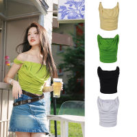 Factory Outlet Gifts Calvin Lu*Fold -Folded Shoulder Strap Female Summer Design Sense Niche Wearing Slim -Fitting Thin