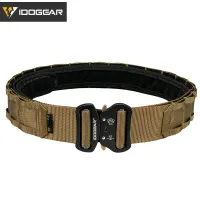 IDOGEAR 2 inch Tactical Belt Combat Quick Release Metal Two-in-One Buckle Mens Belts MOLLE Military Hiking Camping outdoor tactical belt