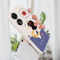 เคสโทรศัพท์สำหรับ OPPO A78 4G เคสโทรศัพท์สีขาวเหมือนหิมะน่ารักเคสป้องกันทนแรงกระแทกกล้องคลุมทั้งหมดปลอกซิลิโคนของเหลวทรงสี่เหลี่ยมดั้งเดิม