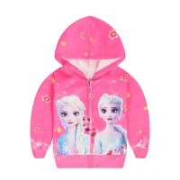 Frozenoanna Elsas Cartoon Hooded Jacket For Boys And Girls Hooded Zipper Jacket Jacket Autumn And Winter New Magic Cartoon Jacket TA17