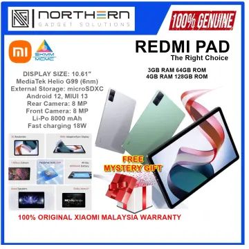 Global ROM Xiaomi Redmi Pad 4GB / 6GB 128GB Tablets 90Hz 10.61 2K