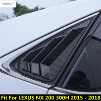 หน้าต่างด้านหลังชัตเตอร์บานเกล็ดด้าน Vent ปกตัดสำหรับเล็กซัส NX 200 300H 2015-2018สีดำ คาร์บอนไฟเบอร์อุปกรณ์เสริมภายนอกชุด