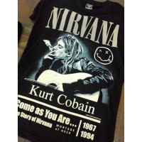 เสื้อยืดผู้ชาย NTS 264 NIRVANA ROCK เสื้อยืด เสื้อวง เสื้อดำ สกรีนลายอย่างดี ผ้าหนานุ่ม ไม่หดไม่ย้วย NTS T SHIRT S M L XL XXL 3XL