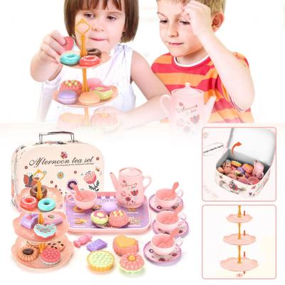Girls Play House Simulation Food Dessert Cake Coffee Kitchen Box ChildrenS Set Toys Tea Gift Toy M5E3