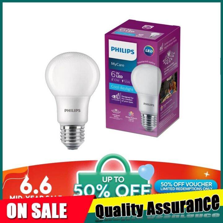 Philips MyCare LED Bulb A-Shape E27 6500K 230V 1CT/12 9 APR with Eye ...