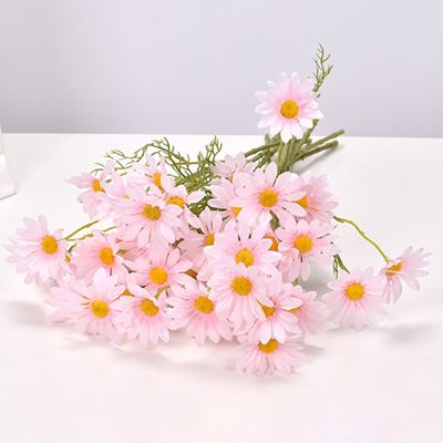 【YF】◘  1 Bunch Artificial Silk Chrysanthemum 5 Heads Fake flowers Decoration for Garden WeddingTH