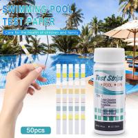 50pcs/bottle 7 In 1 Multipurpose Chlorine PH Test Strips SPA Swimming Pool Water Tester Paper Residual Chlorine PH Value Test Inspection Tools
