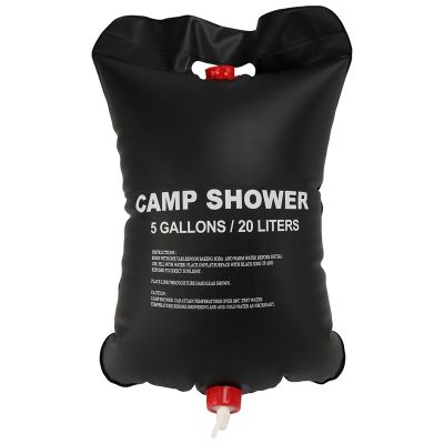 2 x 20L Camping Shower bag- Portable Solar Heated 5 Gallon/20 Litre Travel Shower bag - Black