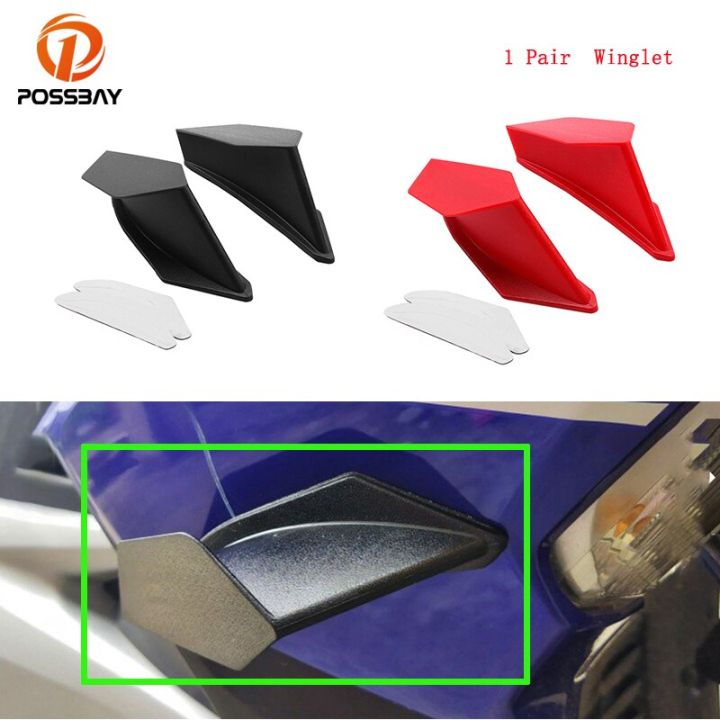 winglet-สปอยเลอร์ชุดปีกไดนามิกสกู๊ตเตอร์รถจักรยานยนต์อุปกรณ์เสริมรถจักรยานยนต์คาวาซากิฮอนด้าซูซุกิยามาฮ่าแบบไดนามิก