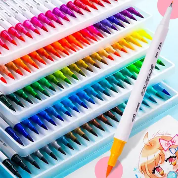 ParKoo 24 Colors Flexible Real Nylon Brush Tip Pens
