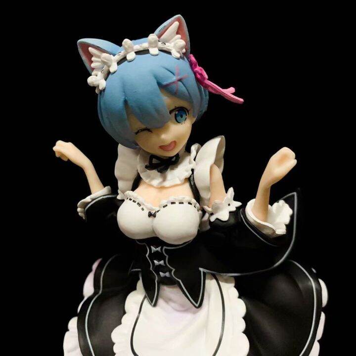 yun-xiangshe-zero-start-life-in-another-world-cat-ears-rem-rem-ฉากยืนฟิกเกอร์