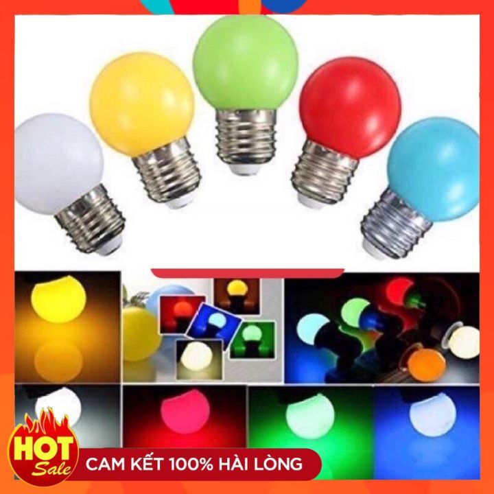 Combo 20 Bóng Đèn Led Bóng Chanh Nhiều Màu 1W Giúp Tiết Kiệm Điện Bóng Có Độ Bền Cao Trang Trí Ngoài Trời Quán Cafe
