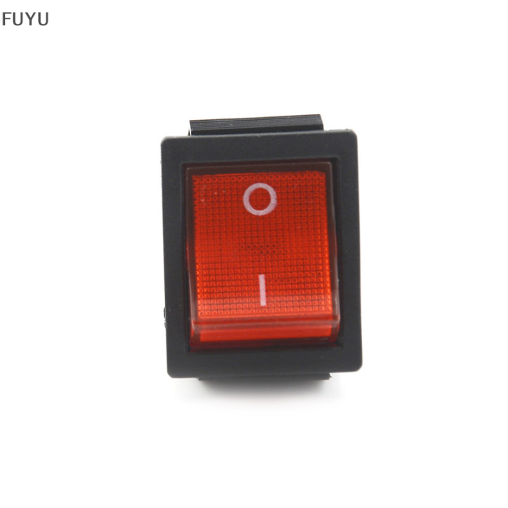 fuyu-red-button-rocker-switch-4ปลั๊ก16a-250v-สวิทช์อุปกรณ์ไฟฟ้า