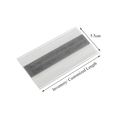 5.5x12cm Clear Fastener Merchandise Ticket Petg Pvc Data Strip Magnetic Label Holder Cabinet Drawer Note Insert Paper Tag Clip