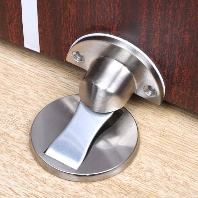 304 Stainless Steel Nail-free Doorstop Magnetic Door Stops Hidden Door Holders Catch Floor Door Stopper Furniture Hardware Door Hardware Locks