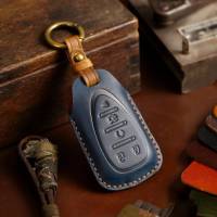 Leather Car Key Case Cover Fob Protector Shell for Chevrolet Chevy Cruze Cavalier Malibu Xl Equinox Sail JM Trax Keychain Holder