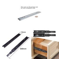 10 quot;x35mm Drawer Slides Mute Bearing 3 Sections Cupboard Sliding Rail Track Furniture Hardware Set Accessories For Home Kitchen