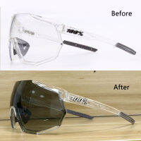 อย่างรวดเร็ว photochromic เปลี่ยนสี ขี่จักรยานแว่นกันแดด UV400แว่นตาผู้หญิงผู้ชายแว่นกันแดดกีฬากลางแจ้งภูเขาจักรยานถนน eyewears