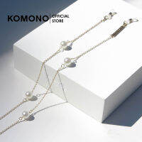 KOMONO Cord Rosie White สร้อยคล้องแว่น/แมส มุกทอง มีห่วงซิลิโคน