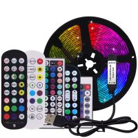 5V USB RGB LED Strip Light Bluetooth-compatible APP/ IR Remote Control SMD 5050 Lights LED Tape Backlight For TV Decor Black PCB