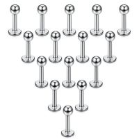 15PCS 16G Stainless Steel Lip Rings Labret Nose Studs Piercing Labret Monroe Nose Studs Ear Tragus Helix Earring 6/8/10/12mm