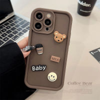 เคสตกแต่ง3D ลายการ์ตูนน่ารักสไตล์วินเทจสำหรับ iPhone 11 12 13 14 Pro Max Plus Mini X XR XS Max 7 8 Plus SE 2020เคสซิลิโคนนิ่มป้องกันการตก