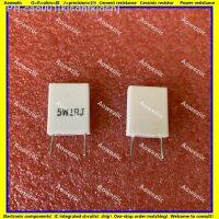 10Pcs Inductionless Cement Resistor 5W 1 ohm 1 R 1RJ 5W1RJ 5W 1RJ Ceramic Resistance precision 5 Non-inductive Resistor