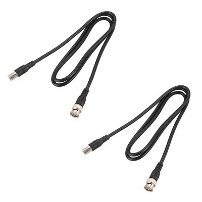 2X BNC Male to Female Plug CCTV Extension Coaxial Line Cable 3.3Ft Long Black