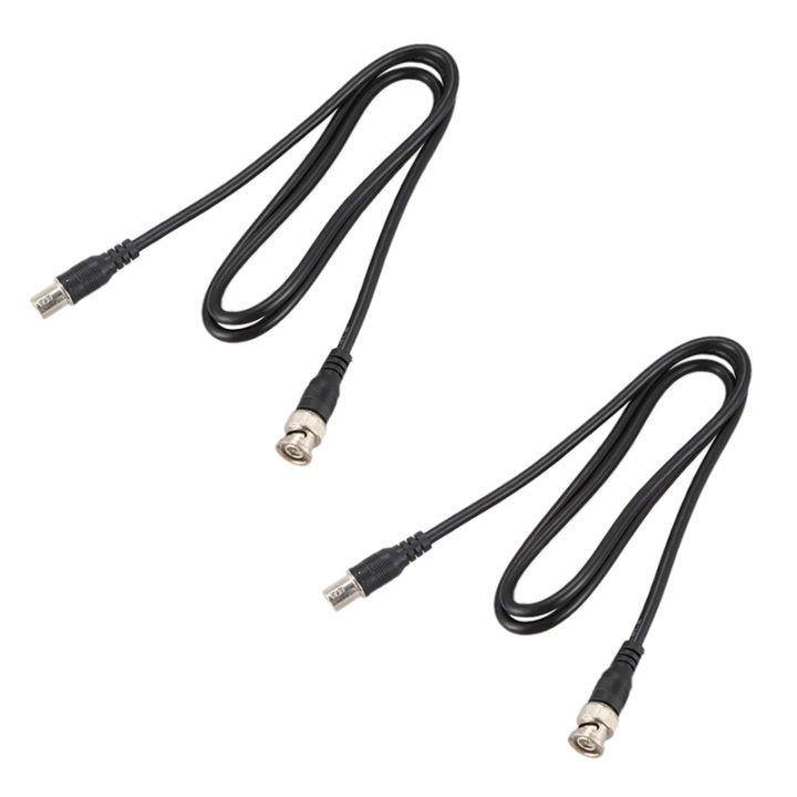 2x-bnc-male-to-female-plug-cctv-extension-coaxial-line-cable-3-3ft-long-black