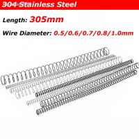 304 Stainless Steel Compression Spring Return Spring Wire Diameter 0.5mm 0.6mm 0.7mm 0.8mm 1mm Length 305mm