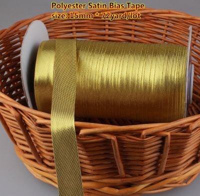 Free shipment--Metallic Bias Tape size:15mm  72yds Golden for DIY making Garment Accessories  handmade for dress sewing material Replacement Parts