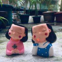 [AMO Garden Decoration][ราคาต่ำสุด] กระถางแบบอวบน้ำทำจากเรซิ่นน่ารักและมีศิลปะสำหรับมนุษย์/แจกันกระถางดินเผาตกแต่ง