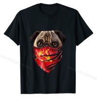 Grumbling Pug in Soviet Union Bandana, Dog T-Shirt Custom Mens T Shirt Discount Cotton Tops Shirts Normal