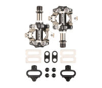 MTB เหยียบจักรยานกับรองเท้า ZP-108S เข้ากันได้ SPD Stystem อลูมิเนียม Doubleside มัลติฟังก์ชั่อุปกรณ์จักรยาน