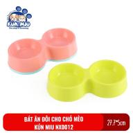 Bát ăn đôi cho chó mèo Kún Miu NX0012 chất liệu nhựa an toàn cho thú cưng thumbnail