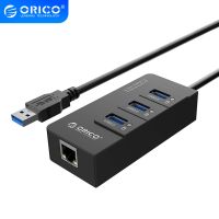 ORICO HR01-U3 USB 3.0 HUB With External RJ45 Gigabit Network Card SuperSpeed 5Gbps - Black