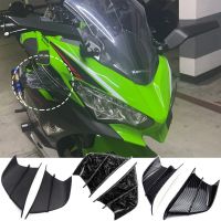 สำหรับ Kawasaki Ninja 400 Winglets ชิ้นส่วนข้างหน้ามอเตอร์ไซค์ Fairing อากาศพลศาสตร์ชุดปีก NINJA400 Z400 2018 2019 2020 2021 2022 2023