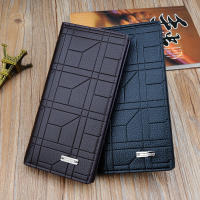 Men Long Wallet Long Money Bags Embossed Vertical Bag Soft Leather Coin Purse Business Square Cell Phone Pocket billetera hombre