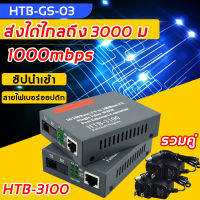 （จัดส่งกทม）NetLINK Gigabit Media Converter HTB-GS-03 (A/B) Fiber Optic 20KM Single-mode Single-fiber WDM RJ45 (2 ตัว A และ B)