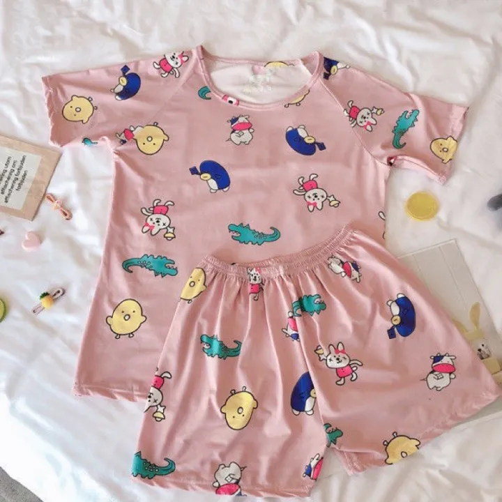Korean Cartoons terno adult sleepwear set for women pajamas beautiful ...