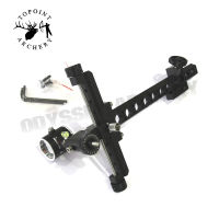 TOPOINT 1-Pin 0.059" Compound Bow Sight with 4X Lens Black Archery Hunting Shooting Bow Accessories