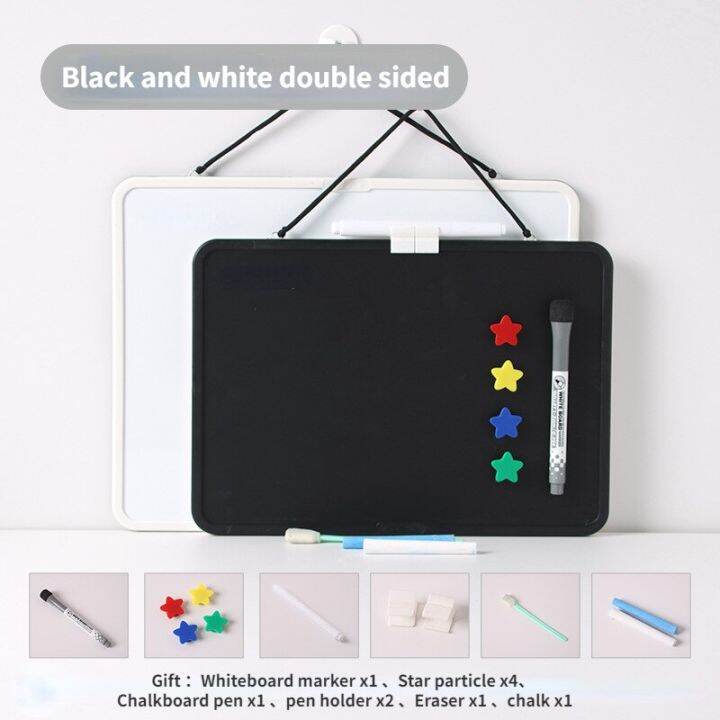 magnetic-double-sided-whiteboard-for-childrens-home-teaching-erasable-hanging-black-and-white-dual-purpose-small-blackboard